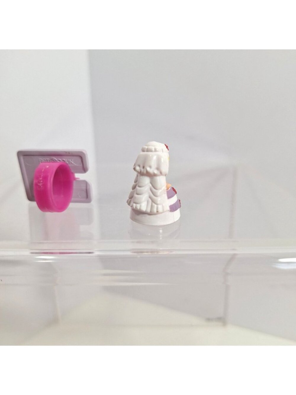 Polly Pocket Plays A Bride Ring Figurine Pink Purple White 1990s 6173 Vintage - Picture 4 of 13